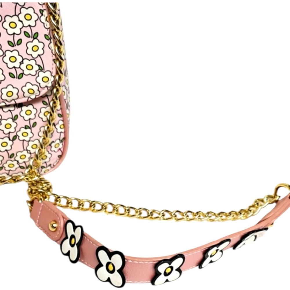 Sanrio Character My Melody Daisy Chain Flower Field Crossbody Shoulder Bag - Picture 7 of 13